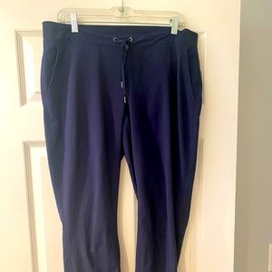 Athleta Blue Nylon Crop Pants Size 14